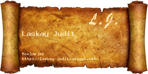 Laskay Judit névjegykártya